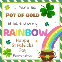 EDITABLE St Patrick's Gift Tag โพสต์บน Instagram template