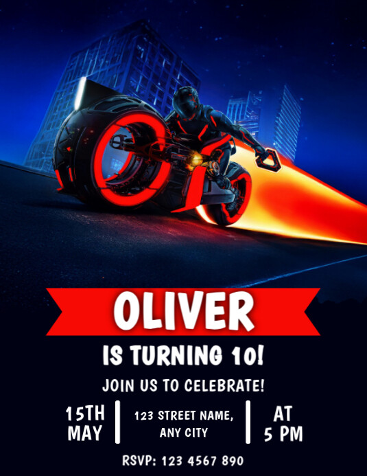 Editable Tron: Ares Birthday Invitation Template | PosterMyWall