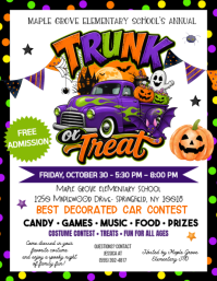 White Trunk or Treat Event Ulotka Template