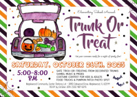Editable Trunk or Treat Flyer A6 template