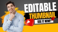 Editable tumbnail template YouTube-miniature