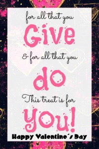 EDITABLE Valentine's Day Appreciation Gift Tag Ishidi elingu 4' × 6' template