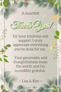 Editable Video Floral Thank You Card Plakkaat template