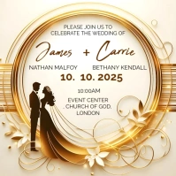 Editable Wedding Invitation Template | Printable DIY Invite | Instant Download Instagram Post