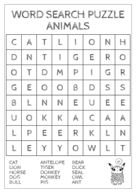 Editable Word Search Puzzles A4 template