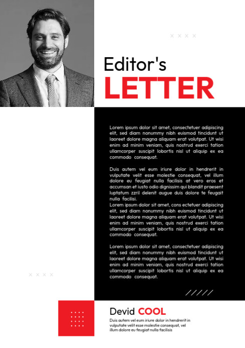 Editorial Page Layout Template | PosterMyWall