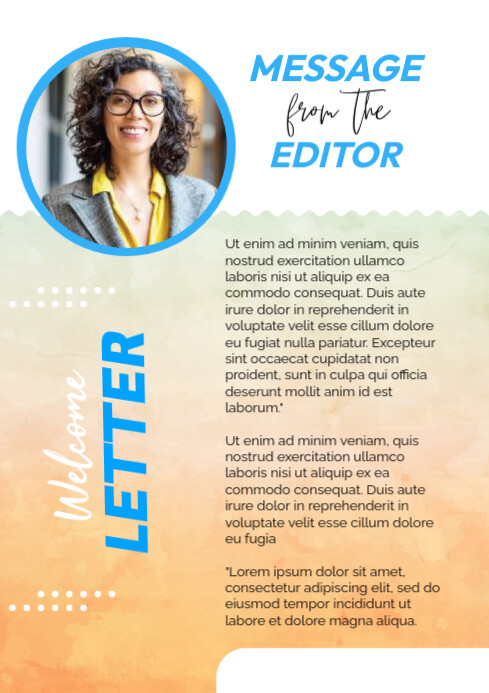 Editorial Page Layout Template A4