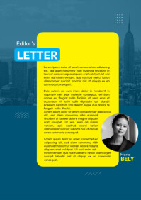 Editorial Page Layout Template for Magazine Design and Editor's Notes ...