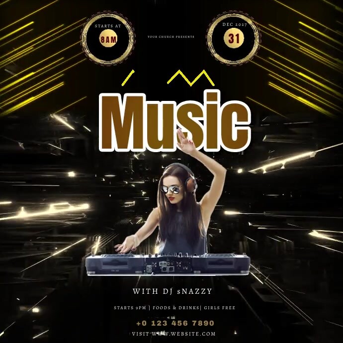 edm event banner template PosterMyWall