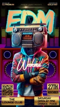 edm festival fest party event advert Instagram Story template