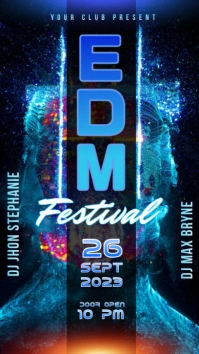 EDM Festival Party Instagram Story template