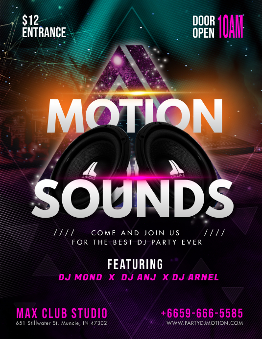 EDM House Music Flyer Template PosterMyWall