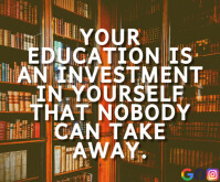 EDUCATION AND INVESTMENT QUOTE TEMPLATE Medium Rectangle