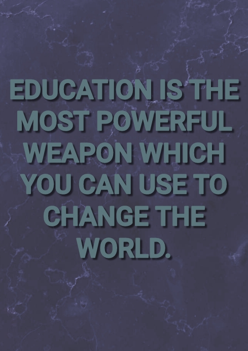 Education Events Program Quote EDUCATION AND WORLD QUOTE TEMPLATE | PosterMyWall