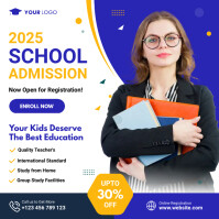 Education School Admission Instagram Post Instagram-opslag template