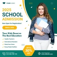 Education School Admission Square video Vierkant (1:1) template