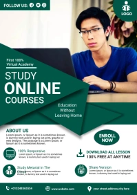 education small flayer design A4 template