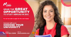 Educational Consultancy Ad Facebook Shared Image template