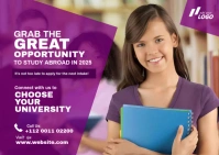 Educational Consultancy Ad Postcard template