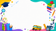 White Back to School Digitalt display Template