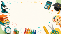 Educational Learning Banner Display | School Educational Leaning Aid | School Supply Educational Ban Digitalanzeige (16:9) template