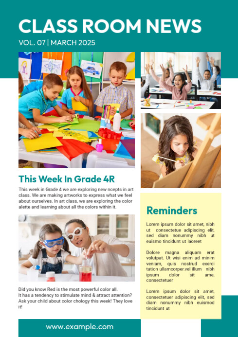 Newsletter Examples Education Classroom Newsletter Template | PosterMyWall