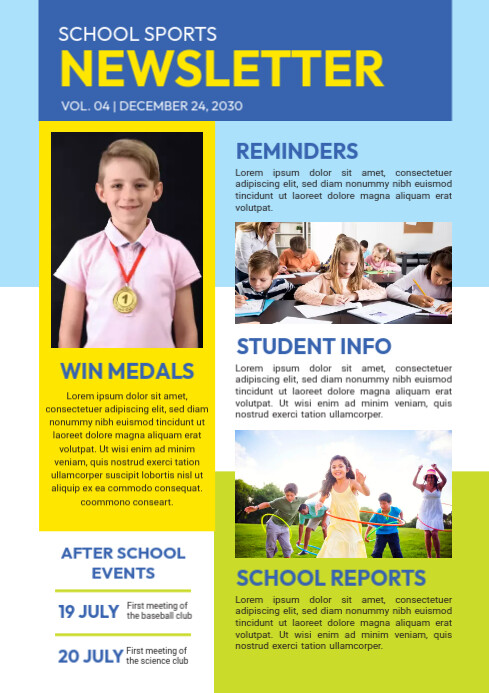 Educational Newsletter Template | PosterMyWall