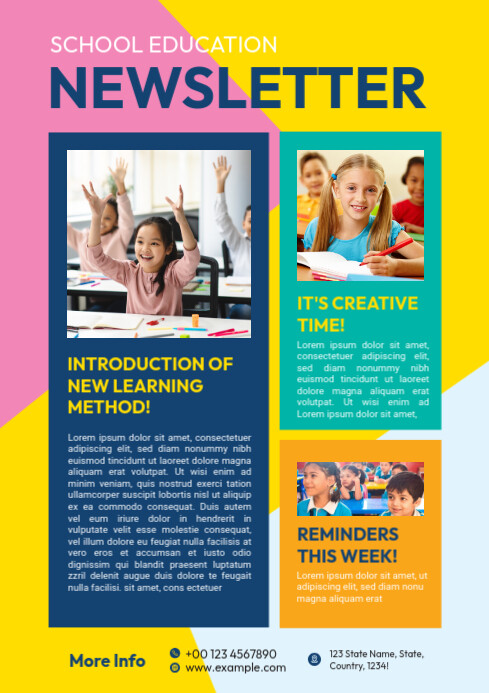 Educational Newsletter Template | PosterMyWall