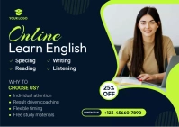Educational poster design Postcard template