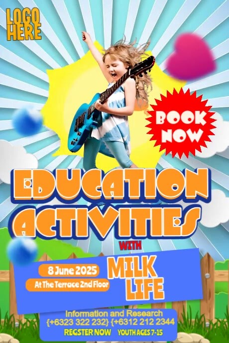 Poster Activity Educatiotnal Activities Blue Design Template | PosterMyWall