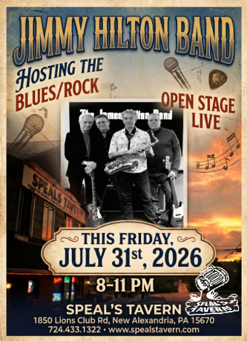 Jimmy Hilton Band hosts Blues/Rock Open Stage at Speal's Tavern