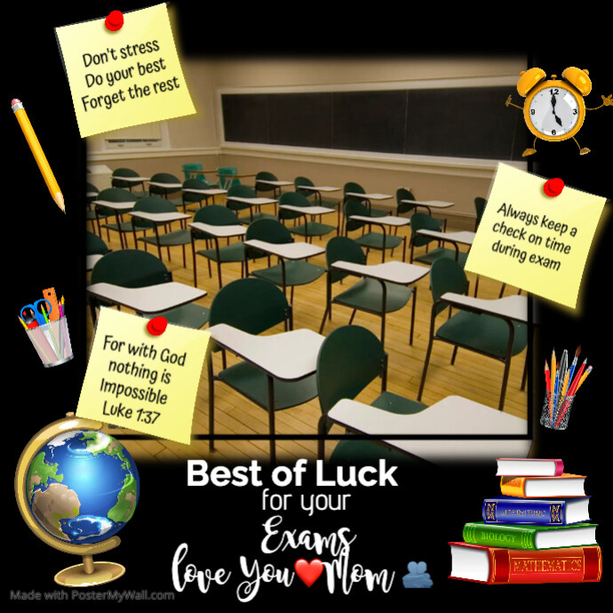 Good luck for your exams | PosterMyWall