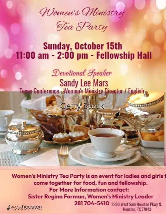 Women's Ministry Tea Party - Screen (1) | PosterMyWall