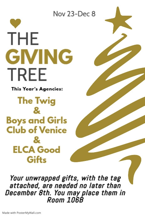 Giving Tree Tickets Christmas Giving Tree Flyer Template | PosterMyWall