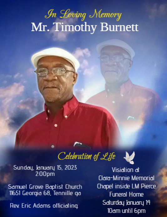 Funeral Announcement PosterMyWall