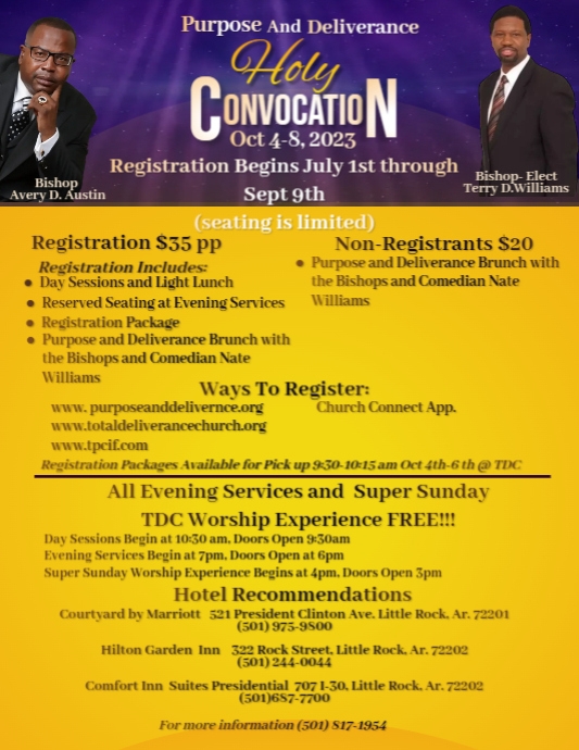 Holy Convocation Flyer | PosterMyWall