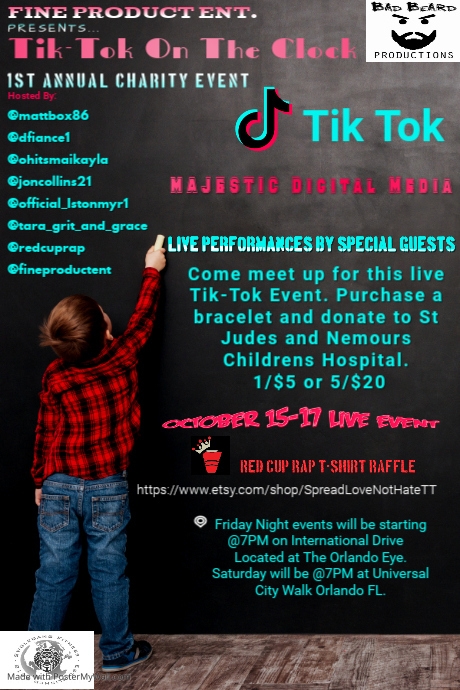 Tik tok dance competition flyer template Poster