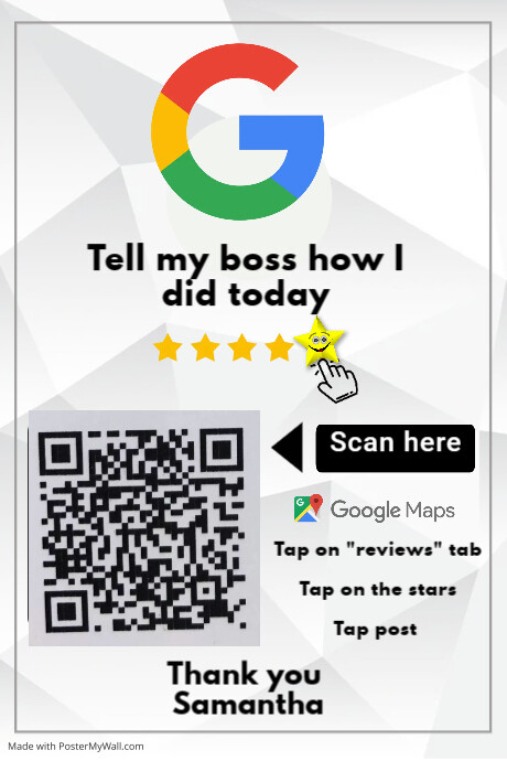 Google Review Template PosterMyWall