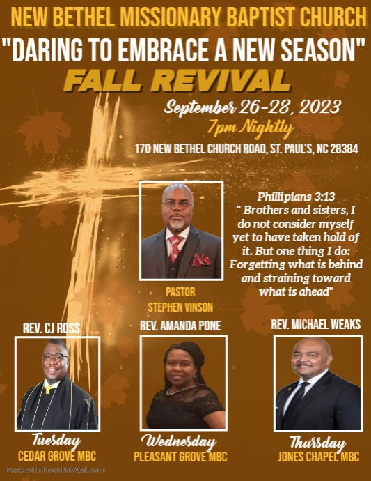 Revival Program church fall revival | PosterMyWall