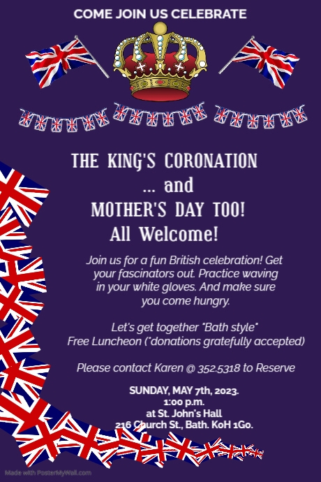 Kings Coronation Poster template