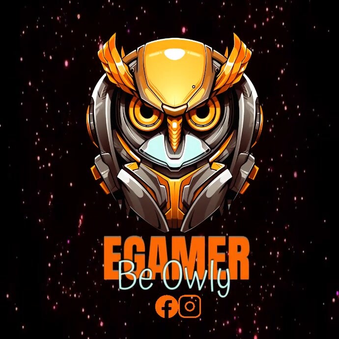 Egaming Owl Mascot Logo Logótipo template
