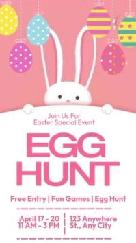 Egg Hunt Garden Party Ролик Reels в Instagram template