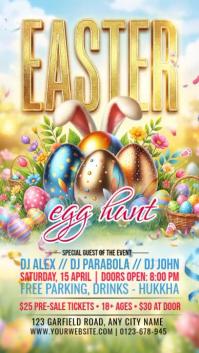 Egg Hunt Party Instagram Story Instagram-Story template