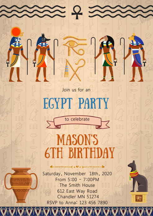 Modele Egypte Fete D Anniversaire Invitation Postermywall Modele Egypte Fete D Anniversaire Invitation Postermywall