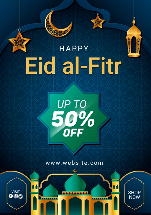 Eid, event,eid-ul-fitr A3 template