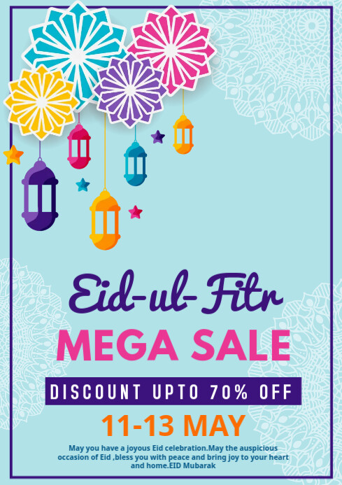 Eid, event,eid-ul-fitr A4 template