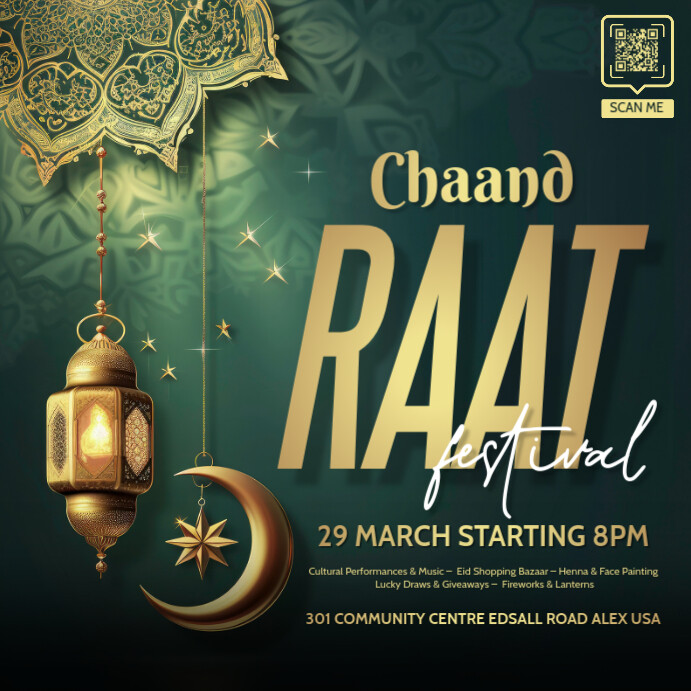 Eid, event, eid eve, chand raat Iphosti le-Instagram template