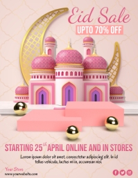 Biały Eid Sale Pamflet Template
