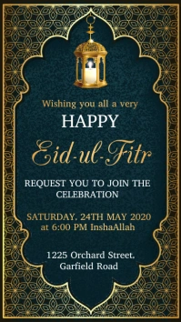 Eid, Eid mubarak, Ramadan, Ramadan Kareem Digital Display (9:16) template