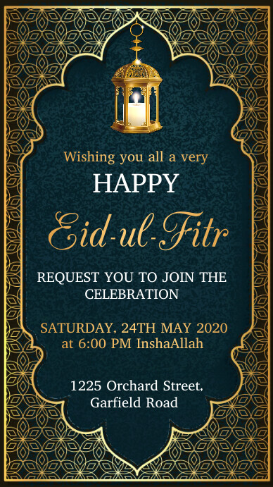 Eid, Eid mubarak, Ramadan, Ramadan Kareem Ekran reklamowy (9:16) template